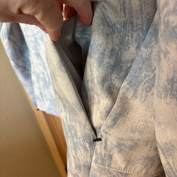 Old Navy Dynamic Fleece Pullover Hoodie M Medium White Blue Swirl - Picture 3 of 6